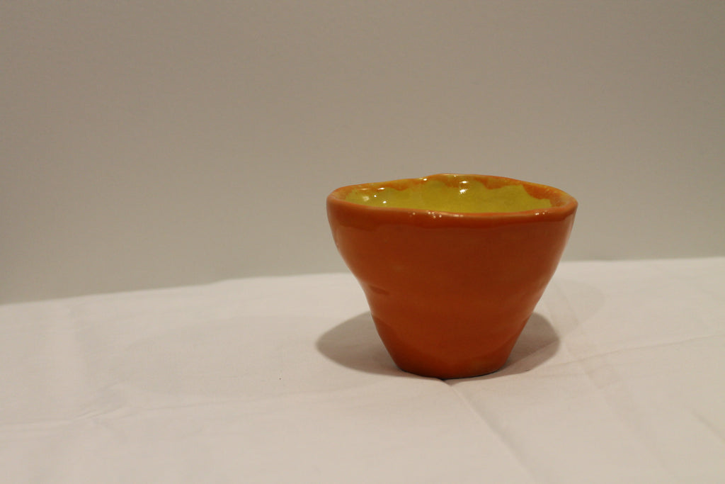 Yellow & Orange Pottery Bowl - Sew & Such & More