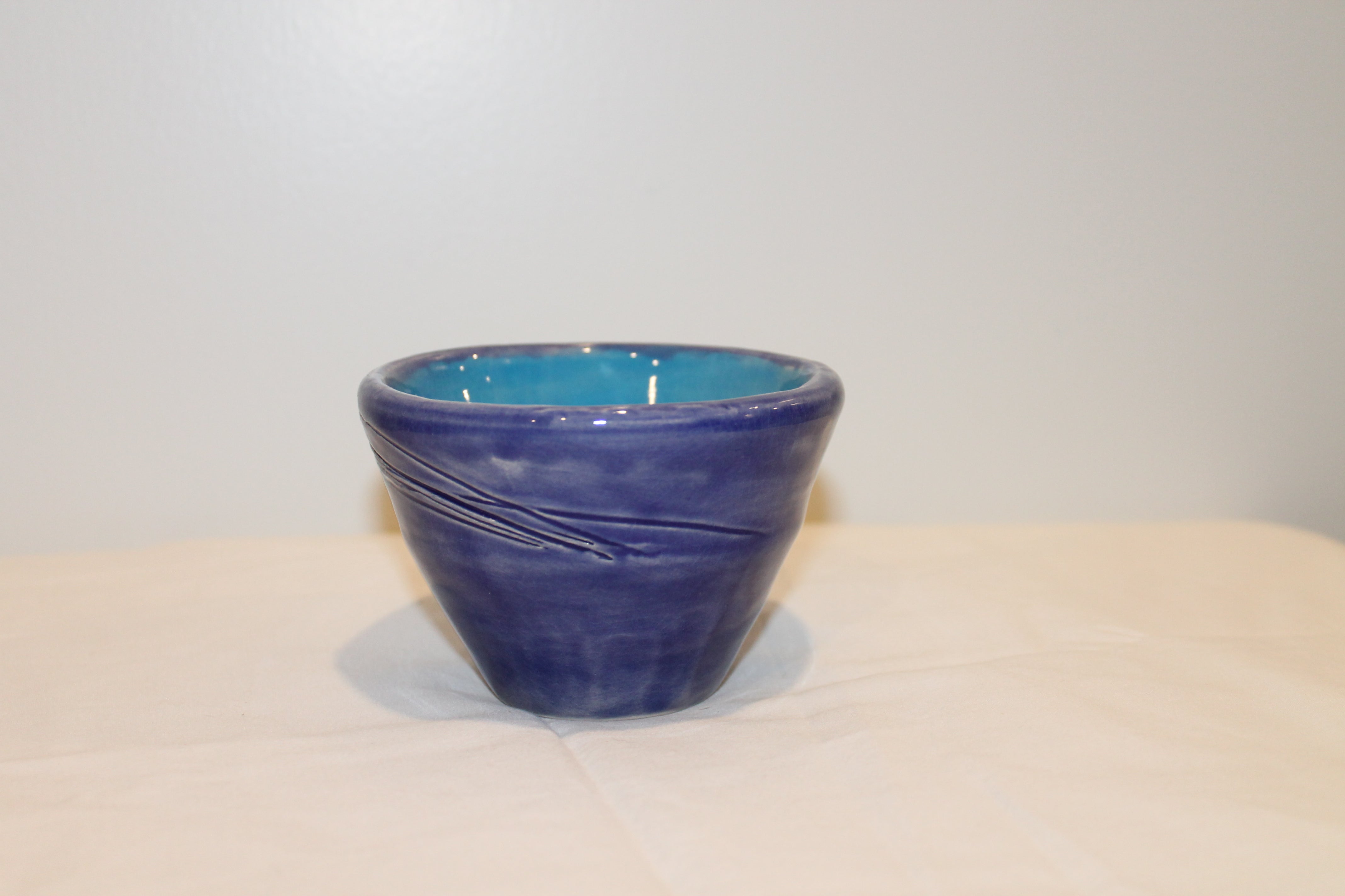 Blue & Dark Blue Pottery Bowl - Sew & Such & More