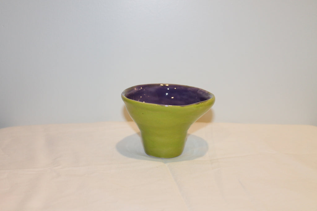 Green & Purple Pottery Bowl - Sew & Such & More