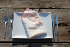 Orange and Beige Napkins - Sew & Such & More