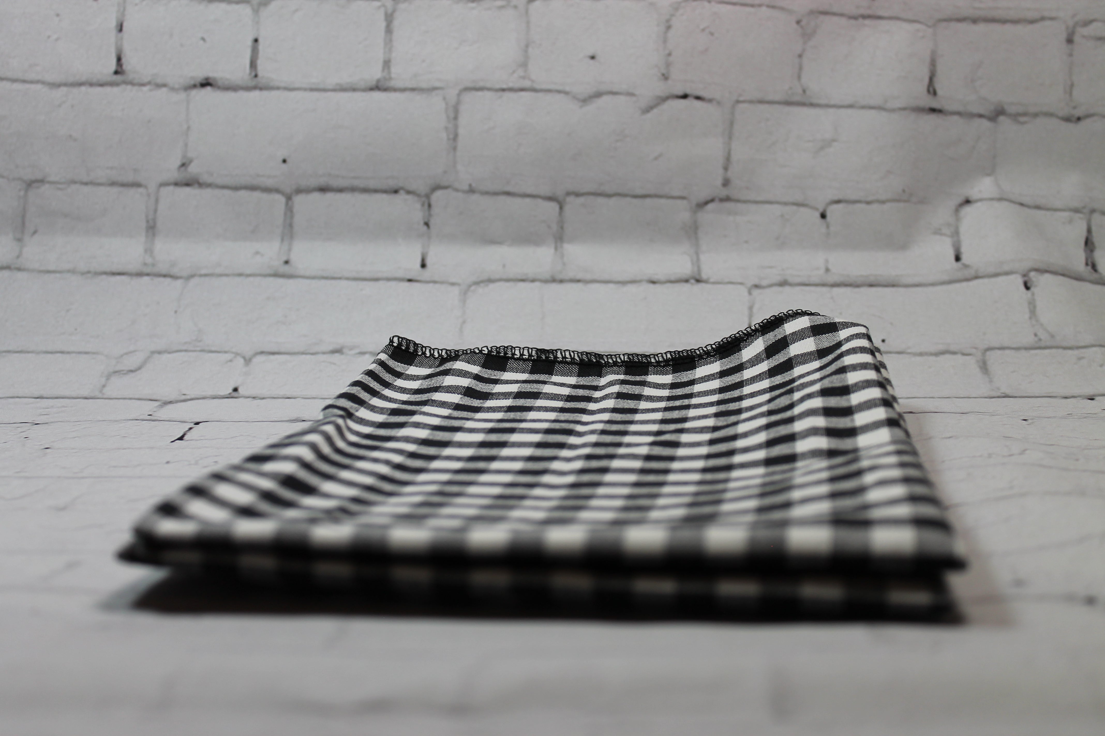 Black and White Cotton Napkins - Sew & Such & More